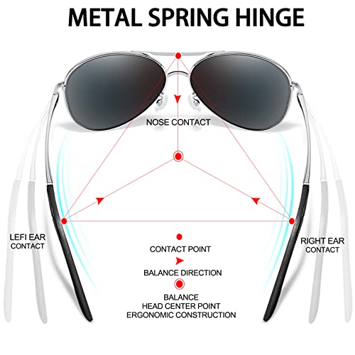 Polarized Aviator Sunglasses for Men and Women