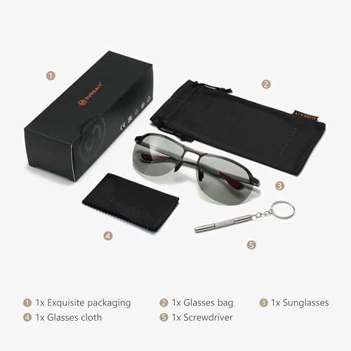 SUNGAIT Aviator Polarized Sunglasses: Men's Stylish Golf Eyewear