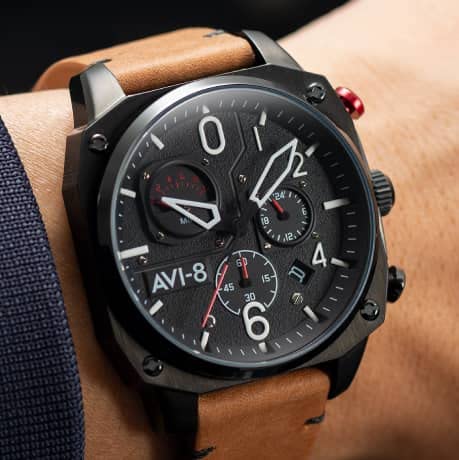 AVI-8 Men's Hawker Hunter Retrograde Pilot Watch
