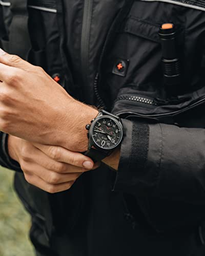 AVI-8 Spitfire AV-4089 Meca-Quartz Chrono Watch | Steel/Black