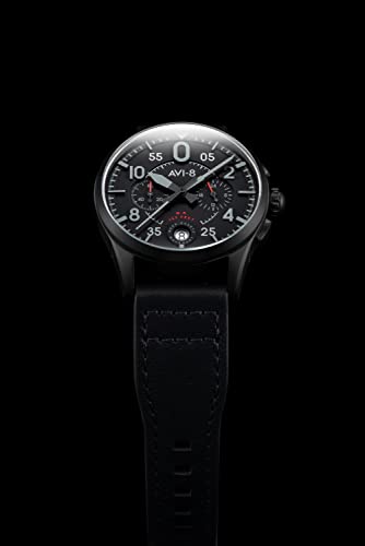 AVI-8 Spitfire AV-4089 Meca-Quartz Chrono Watch | Steel/Black