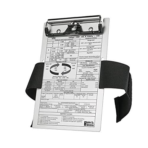Wireless Pilot Kneeboard: VFR Aluminum with Clip
