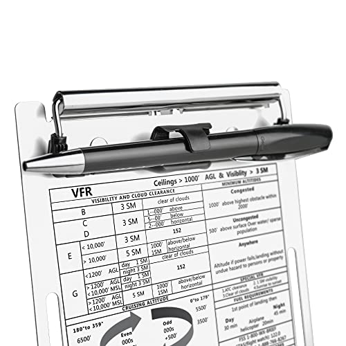 Wireless Pilot Kneeboard: VFR Aluminum with Clip