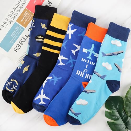 Funny Aviation Socks for Men - Perfect Pilot Gift