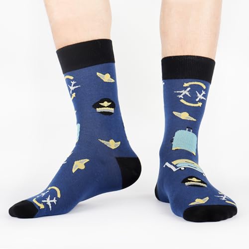 Funny Aviation Socks for Men - Perfect Pilot Gift