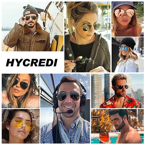 Hycredi Aviator Polarized Sunglasses - Gold/Brown