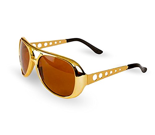 Rockstar Aviator Shades, Gold Celebrity Sunglasses - 1 Pair