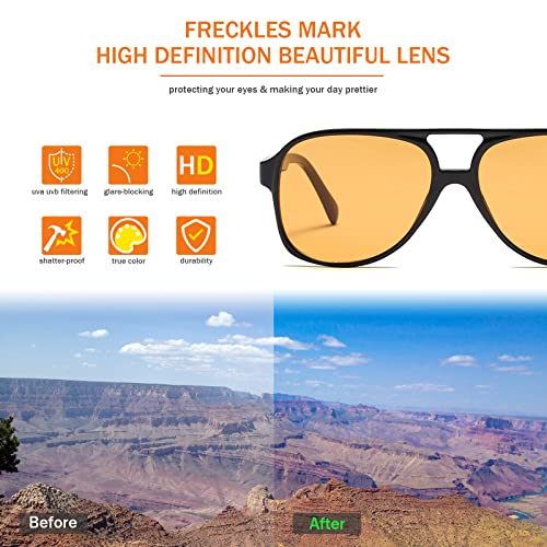 Vintage Retro 70s Sunglasses: Classic Large Square Aviator