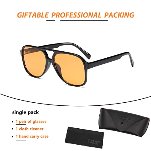 Vintage Retro 70s Sunglasses: Classic Large Square Aviator