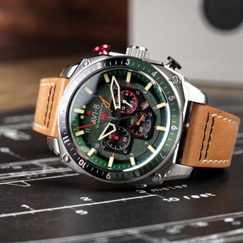 AVI-8 Hunter Atlas Chronograph Watch | Green Dial