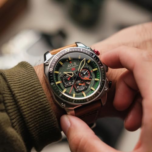 AVI-8 Hunter Atlas Chronograph Watch | Green Dial