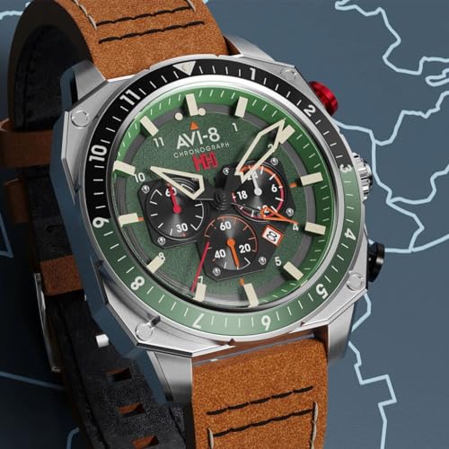 AVI-8 Hunter Atlas Chronograph Watch | Green Dial