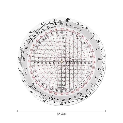 6" Circular Flight Computer for Aviation Training