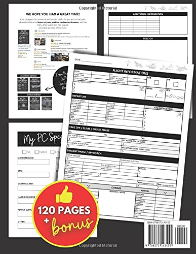Flight Simmers' Ideal Pilot Logbook: VFR/IFR Simulation Notebook