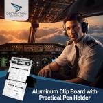 Pilot Kneeboard - Aluminum Writing Board - 5.5 x 8 Inch