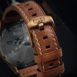 AVI-8 Spitfire Chrono: Bronze Green Leather Strap