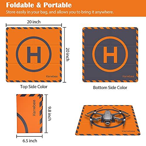 KENOBEE 20" Drone Landing Pad, Waterproof, Portable