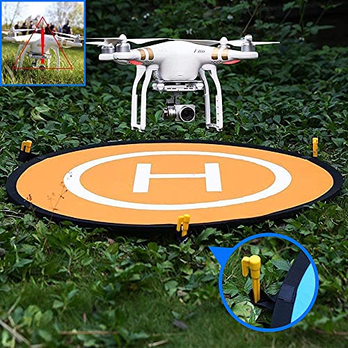 Universal Waterproof Drone Landing Pad - Orange/Blue 55cm