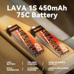 BETAFPV 4-Pack 450mAh 1S LiHV FPV Batteries