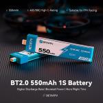 BETAFPV 4 Pack 550mAh 1S Lipo Battery