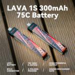 BETAFPV 5-Pack 1S 300mAh LiPo Batteries for Drones