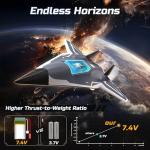 DEERC RC Plane 4-Channel Aerobatic Remote Control Jet