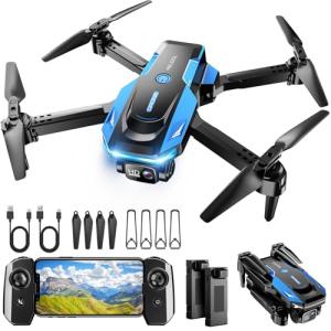 1080P Foldable Drone with Voice Control and 2 Batteries