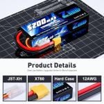 Zeee 2S 5200mAh Lipo Battery with XT60 Plug
