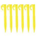 6-Pack Yellow Tent Pegs for Drones and Outdoors
