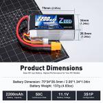 Zeee 3S 2200mAh Lipo Battery with XT60 Plug
