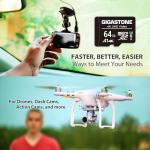 GIGASTONE 64GB Micro SD Card 2-Pack for Drones