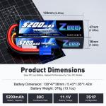 Zeee 3S 5200mAh Lipo Battery with EC5 Connector