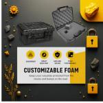 Black Waterproof Hard Case with Custom Foam