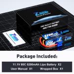 Zeee 3S 5200mAh Lipo Battery with EC5 Connector