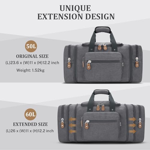 Gonex 60L Canvas Duffle Bag for Aviation Travel