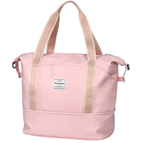 Aviation Weekender Tote Bag, Waterproof Duffel - Rose Gold
