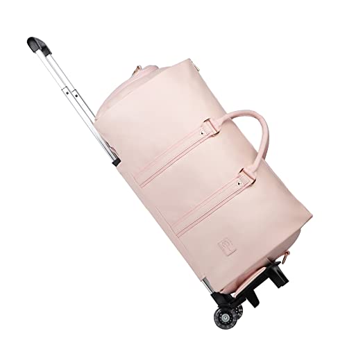 Aviation-themed Pink Garment Duffel Bag with Wheels