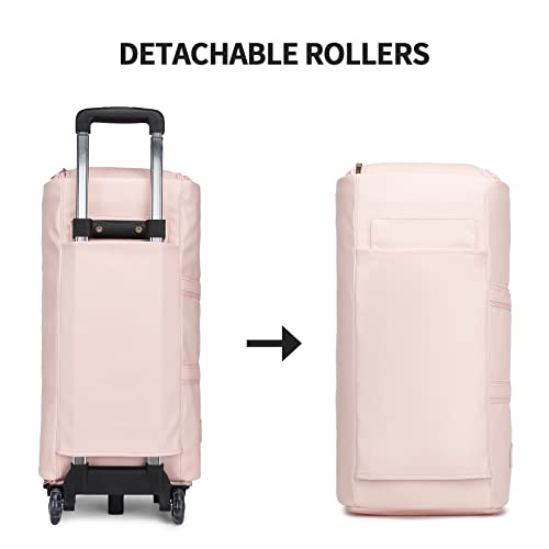 Aviation-themed Pink Garment Duffel Bag with Wheels