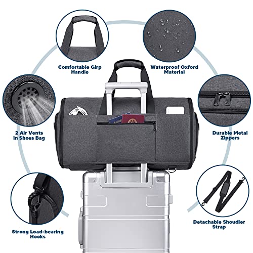 Convertible Garment Duffel: Waterproof 4-in-1 Travel Bag