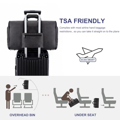 Convertible Garment Bag with Shoe Compartment, Gray