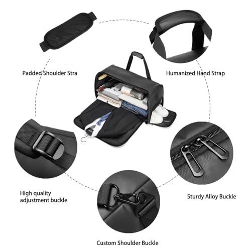 Convertible Garment Duffle Bag with Shoe Compartment