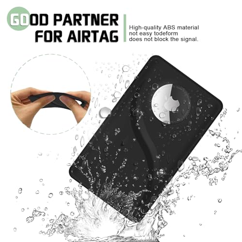 Slim Airtag Wallet Card Holder - Black