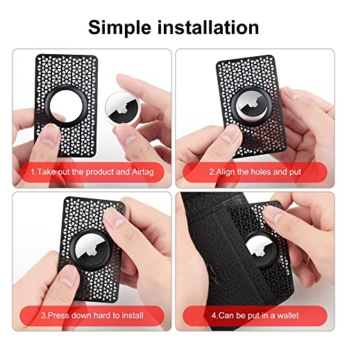 Aviation Airtag Holder: Slim Wallet Case, Black