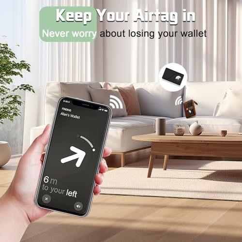 Slim Airtag Wallet Card Holder - Black