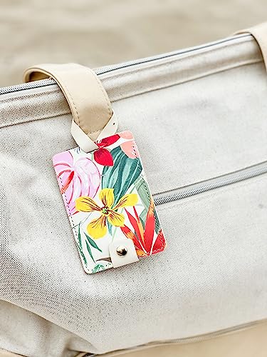 Ban.do Women's Floral Leatherette Aviation Luggage Tag