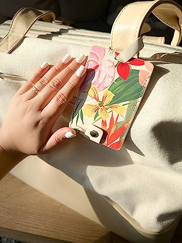 Ban.do Women's Floral Leatherette Aviation Luggage Tag