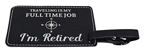 Retirement Travel Gifts: 2-pack Engraved Luggage Tags