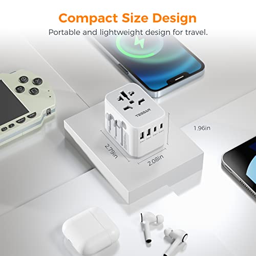 TESSAN Universal Travel Adapter with USB Charger