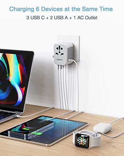 TESSAN Universal Travel Adapter with USB Charger