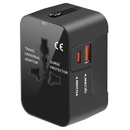 Aviation Universal Travel Adapter, Worldwide USB Wall Charger